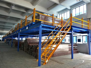 Assoalhos de mezanino industriais de aço de laminação para o armazém, azul/laranja