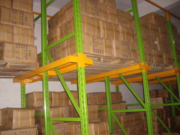 movimentação high-density no racking da pálete com o revestimento do pó do pulverizador terminado