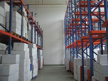 Os bens galvanizaram a cremalheira, o azul e a laranja high-density industriais da empilhadeira das cremalheiras ISO9001 do armazenamento
