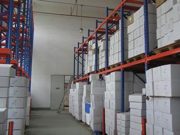 movimentação lateral dobro do suporte no dever médio dos sistemas da cremalheira da pálete com feixe do suporte