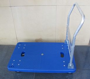 trole plástico dobrável dos centro logísticos com azul/cinza, capacidade 150kg